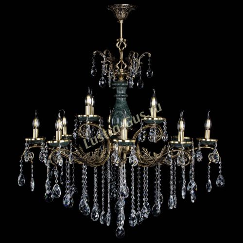 Люстра бронзовая Алфея Малахит №12 баден в Саратове Гусь Хрустальный