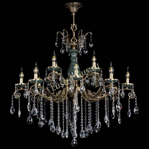 Люстра бронзовая Алфея Малахит №12 баден в Саратове Гусь Хрустальный