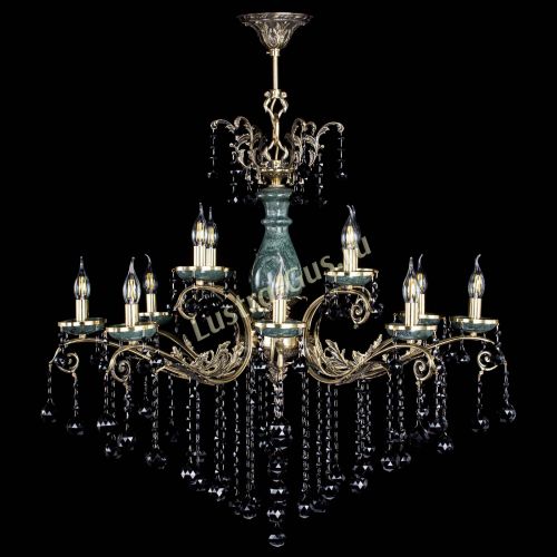 Люстра бронзовая Алфея Малахит №12 шар черная в Саратове Люстра бронзовая Алфея Малахит №12 шар черная в Саратове