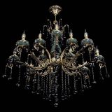 Люстра бронзовая Алфея Малахит №12 шар черная в Саратове Люстра бронзовая Алфея Малахит №12 шар черная в Саратове