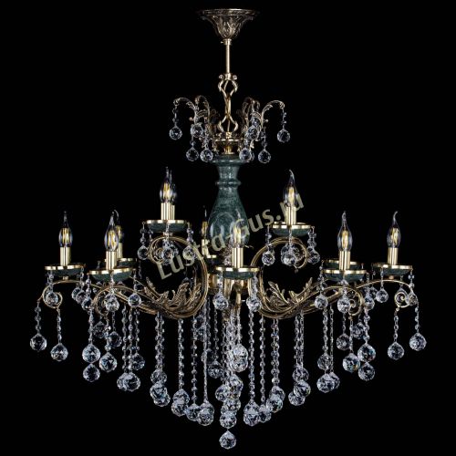 Люстра бронзовая Алфея Малахит №12 шар в Саратове Люстра бронзовая Алфея Малахит №12 шар в Саратове