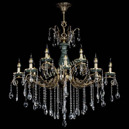 Люстра бронзовая Алфея Малахит №12 журавлик в Саратове Гусь Хрустальный