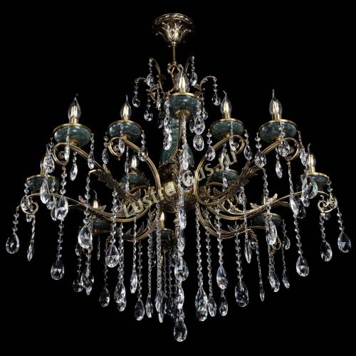 Люстра бронзовая Алфея Малахит №12 журавлик в Саратове Гусь Хрустальный