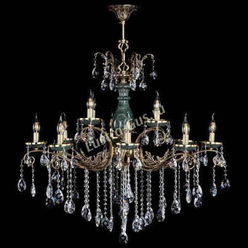 Люстра бронзовая Алфея Малахит №12 звездочка в Саратове Люстра бронзовая Алфея Малахит №12 звездочка в Саратове