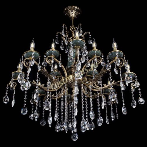 Люстра бронзовая Алфея Малахит №12 звездочка в Саратове Гусь Хрустальный