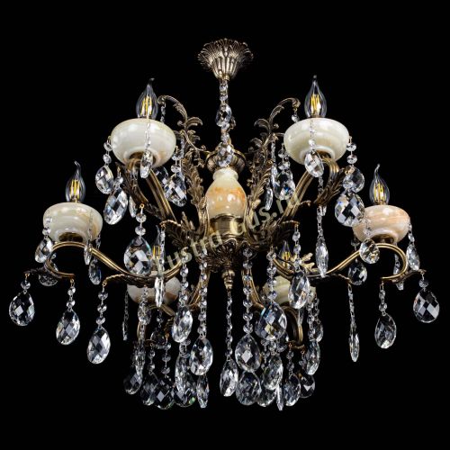 Люстра бронзовая Алфея Оникс №6/2 баден в Саратове Гусь Хрустальный