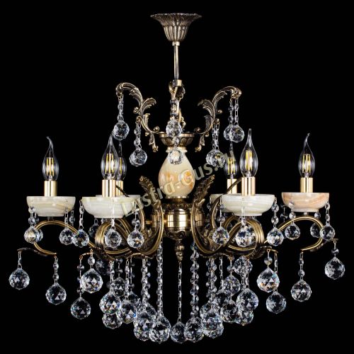 Люстра бронзовая Алфея Оникс №6/2 шар в Саратове Гусь Хрустальный