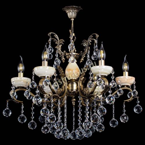 Люстра бронзовая Алфея Оникс №6/2 шар в Саратове Гусь Хрустальный