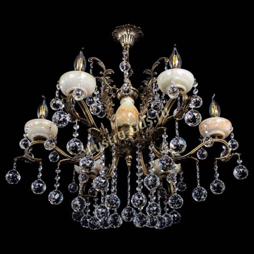 Люстра бронзовая Алфея Оникс №6/2 шар в Саратове Гусь Хрустальный