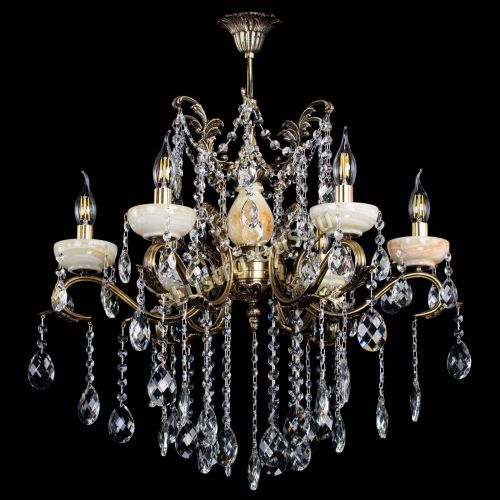 Люстра бронзовая Алфея Оникс №6 баден в Саратове Гусь Хрустальный