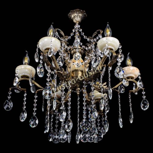 Люстра бронзовая Алфея Оникс №6 баден в Саратове Гусь Хрустальный