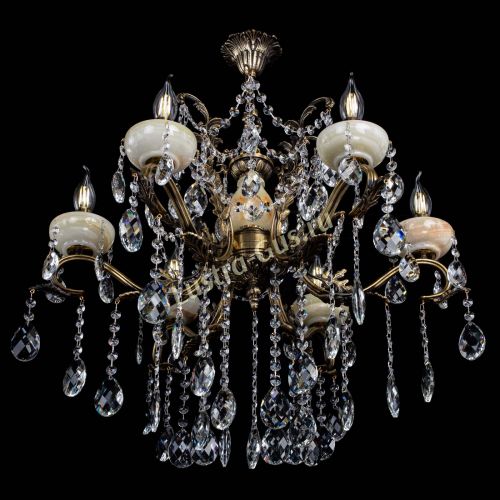 Люстра бронзовая Алфея Оникс №6 баден в Саратове Гусь Хрустальный