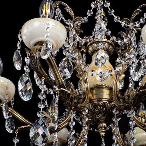 Люстра бронзовая Алфея Оникс №6 баден в Саратове Гусь Хрустальный