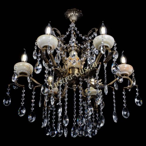 Люстра бронзовая Алфея Оникс №6 шар в Саратове Гусь Хрустальный