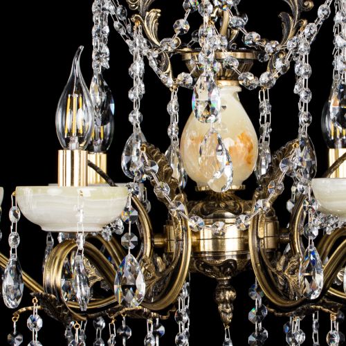 Люстра бронзовая Алфея Оникс №6 журавлик в Саратове Гусь Хрустальный