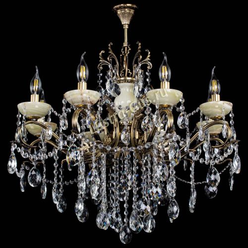 Люстра бронзовая Алфея Оникс №8 баден в Саратове Гусь Хрустальный