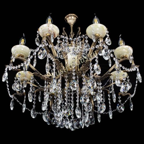 Люстра бронзовая Алфея Оникс №8 баден в Саратове Гусь Хрустальный