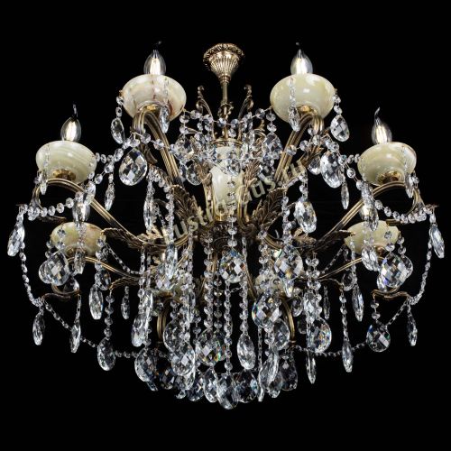 Люстра бронзовая Алфея Оникс №8 баден в Саратове Гусь Хрустальный