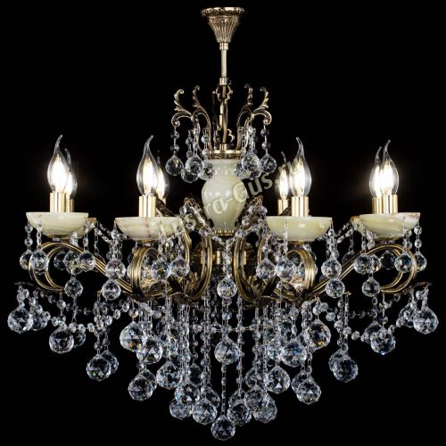 Люстра бронзовая Алфея Оникс №8 шары в Саратове Гусь Хрустальный