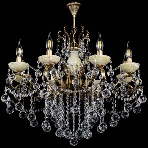 Люстра бронзовая Алфея Оникс №8 шары в Саратове Гусь Хрустальный