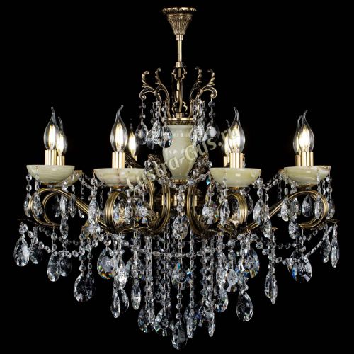 Люстра бронзовая Алфея Оникс №8 звездочка в Саратове Гусь Хрустальный