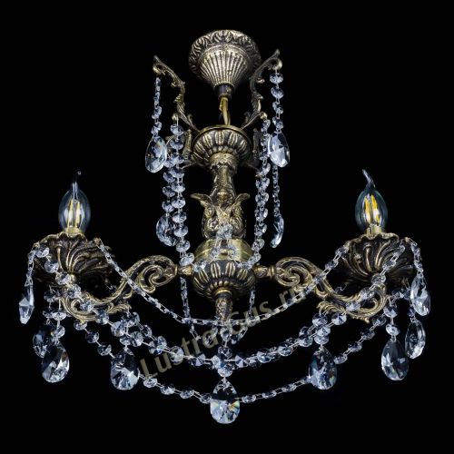 Бронзовая люстра Ариадна №2 Лучик в Саратове Гусь Хрустальный