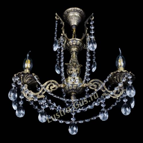 Бронзовая люстра Ариадна №2 Журавлик в Саратове Гусь Хрустальный