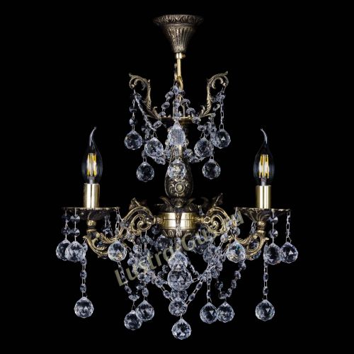 Бронзовая люстра Ариадна №3 Шар в Саратове Гусь Хрустальный