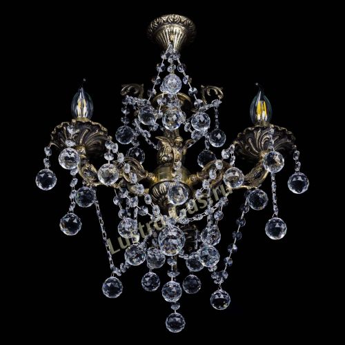 Бронзовая люстра Ариадна №3 Шар в Саратове Гусь Хрустальный