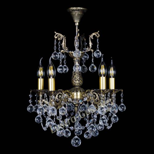 Бронзовая люстра Ариадна №5 Шар в Саратове Гусь Хрустальный