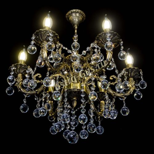 Бронзовая люстра Артемида №6 шар в Саратове Гусь Хрустальный