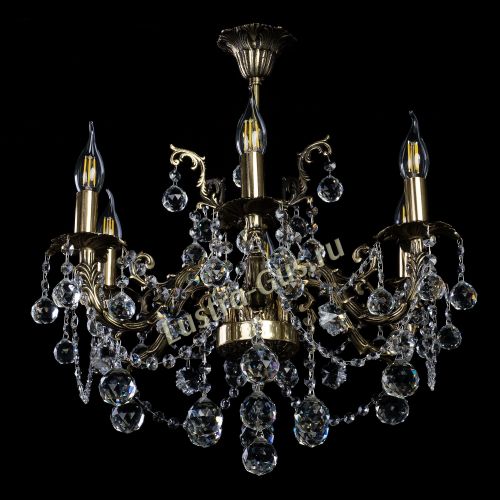 Бронзовая люстра Артемида шар в Саратове Гусь Хрустальный