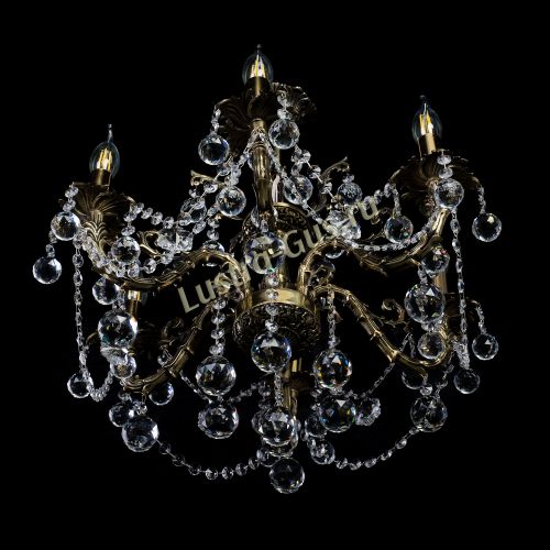 Бронзовая люстра Артемида шар в Саратове Гусь Хрустальный