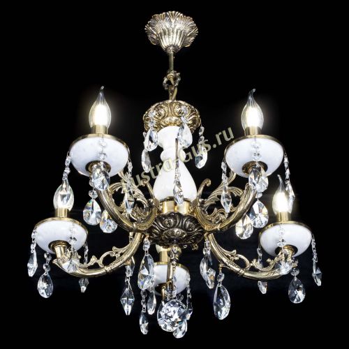 Люстра бронзовая Атланта из мрамора №5/1 Лучик в Саратове Гусь Хрустальный