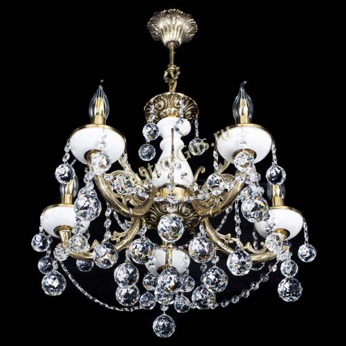 Люстра бронзовая Атланта из мрамора №5/3 Шар в Саратове Гусь Хрустальный