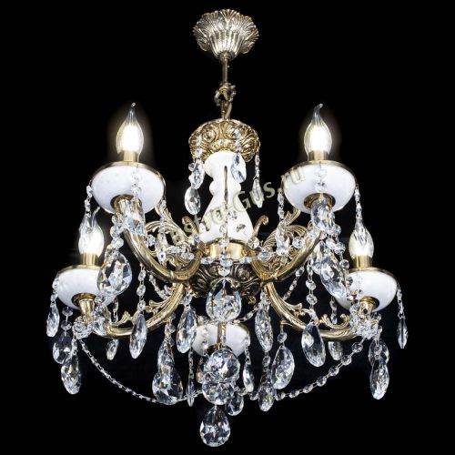 Люстра бронзовая Атланта из мрамора №5/3 Журавлик в Саратове Гусь Хрустальный