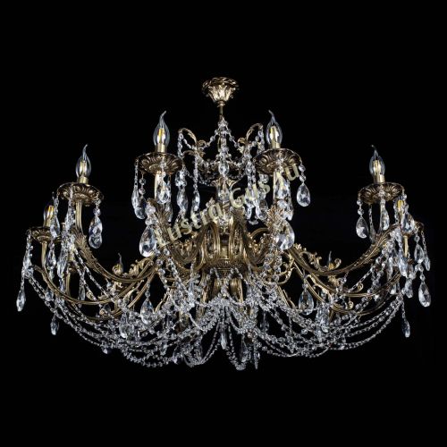 Люстра бронзовая Делия №12 журавлик в Саратове Гусь Хрустальный