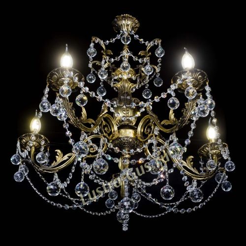 Люстра бронзовая Делия №5 шар в Саратове Гусь Хрустальный