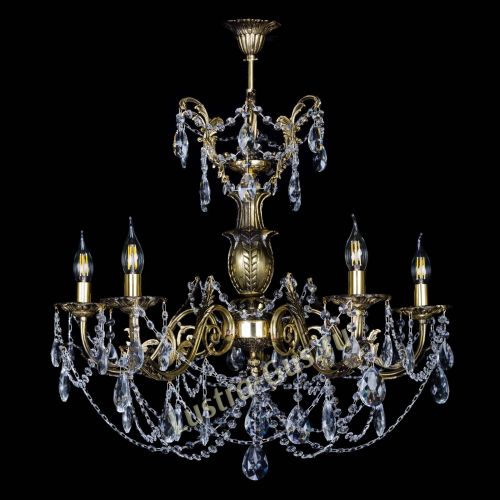 Люстра бронзовая Делия №5 журавлик в Саратове Гусь Хрустальный