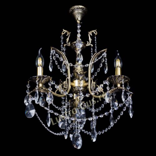 Бронзовая люстра Гелла №3 лучик в Саратове Гусь Хрустальный