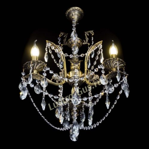 Бронзовая люстра Гелла №3 лучик в Саратове Гусь Хрустальный