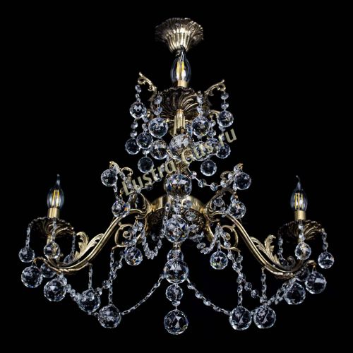 Люстра бронзовая Кассандра №3 шар в Саратове Гусь Хрустальный