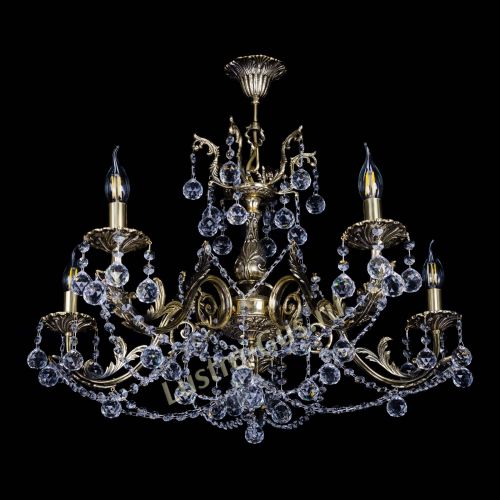 Бронзовая люстра Кассандра №5 шар в Саратове Гусь Хрустальный