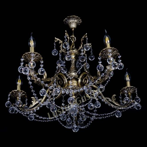 Бронзовая люстра Кассандра №5 шар в Саратове Гусь Хрустальный