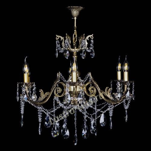  Бронзовая люстра Кассандра №6/2 лучик в Саратове Гусь Хрустальный