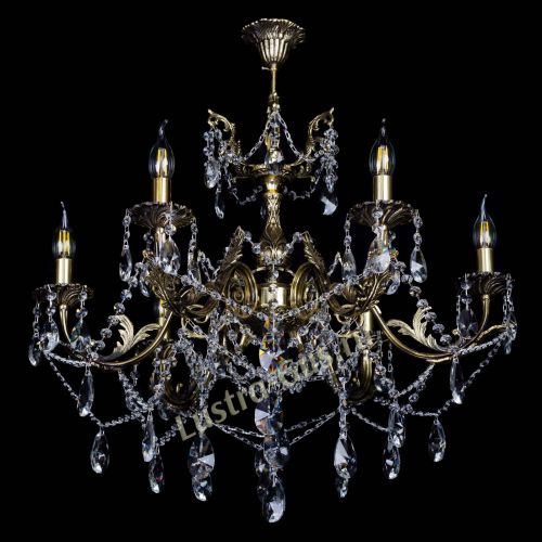  Бронзовая люстра Кассандра №6/2 лучик в Саратове Гусь Хрустальный