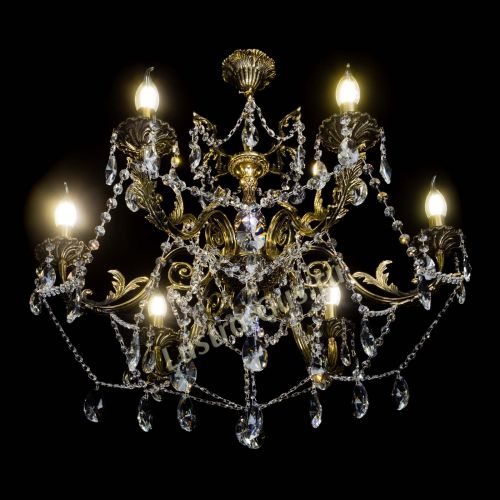  Бронзовая люстра Кассандра №6/2 лучик в Саратове Гусь Хрустальный