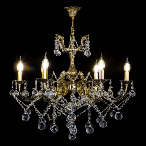 Бронзовая люстра Кассандра №6/2 шар в Саратове Гусь Хрустальный