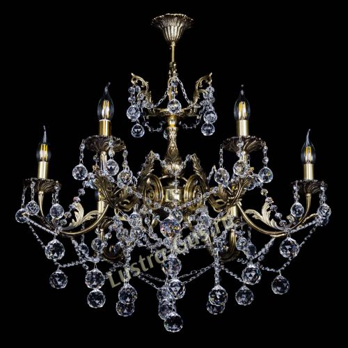 Бронзовая люстра Кассандра №6/2 шар в Саратове Гусь Хрустальный