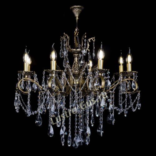 Бронзовая люстра Мелания №8/2 лучик в Саратове Гусь Хрустальный